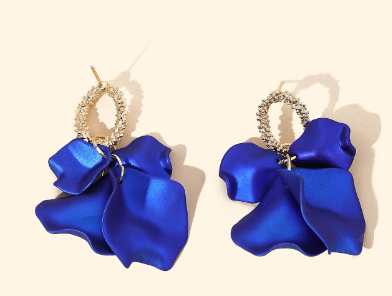 Blue Petal Earrings