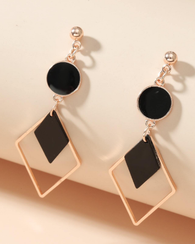 Minimalist Geometric Drop - Black