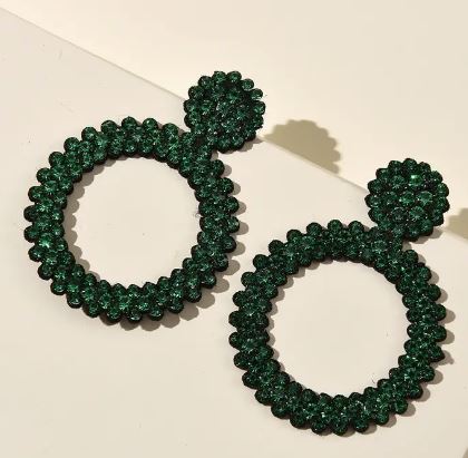 Green Round Sparkling Pendant