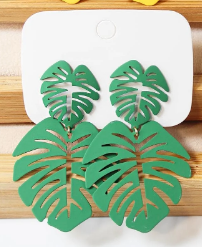 Tropical Leaf Earrings