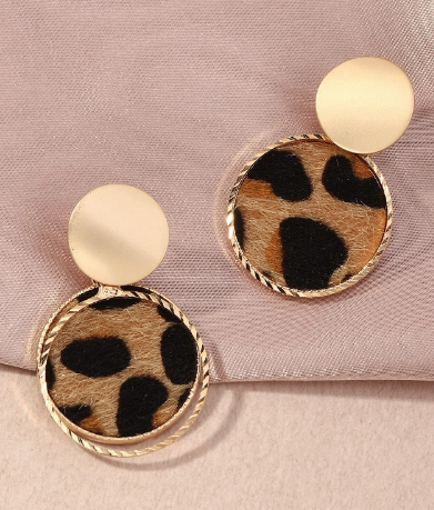 Leopard Hoop Earrings