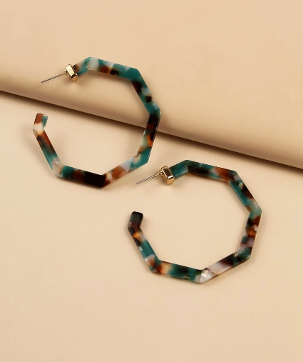 Multicolour Cuff Hoop Earrings