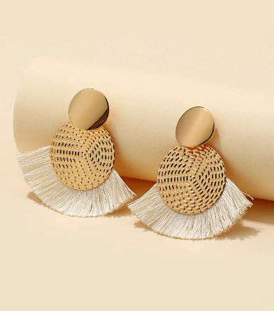 Tassel Round Drop Earrings