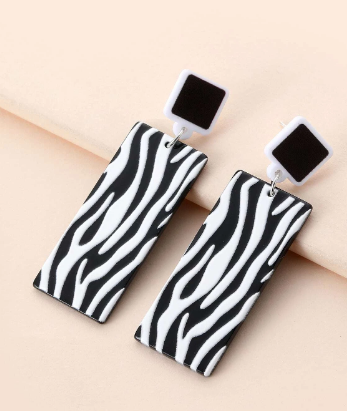 Zebra Charm Earrings